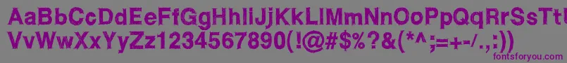Шрифт WcRoughtradBta – фиолетовые шрифты на сером фоне