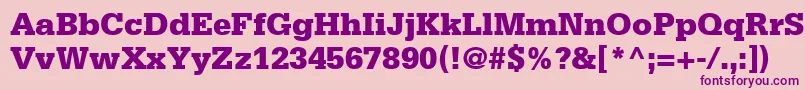 SerifaLt75Black Font – Purple Fonts on Pink Background