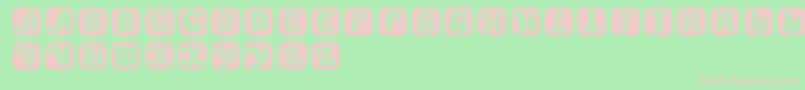 Hauntedbricks Font – Pink Fonts on Green Background