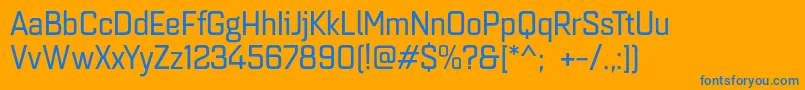 Quarcanormregular Font – Blue Fonts on Orange Background