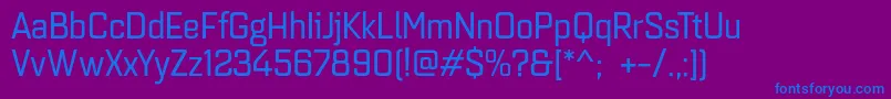 Quarcanormregular Font – Blue Fonts on Purple Background
