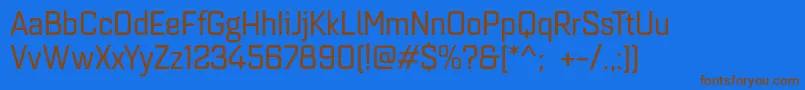 Quarcanormregular Font – Brown Fonts on Blue Background
