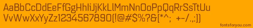 Quarcanormregular Font – Brown Fonts on Orange Background