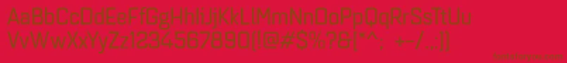 Czcionka Quarcanormregular – brązowe czcionki na czerwonym tle