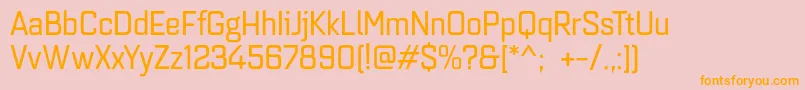 Quarcanormregular Font – Orange Fonts on Pink Background