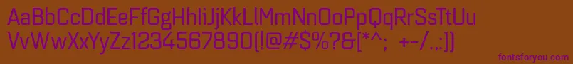 Quarcanormregular Font – Purple Fonts on Brown Background