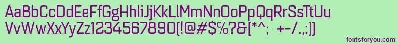Quarcanormregular Font – Purple Fonts on Green Background