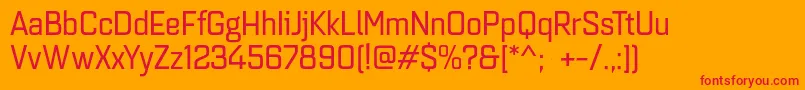 Quarcanormregular Font – Red Fonts on Orange Background