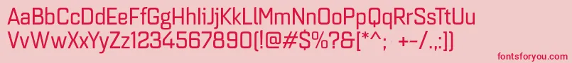 Quarcanormregular Font – Red Fonts on Pink Background