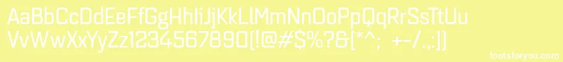 Quarcanormregular Font – White Fonts on Yellow Background