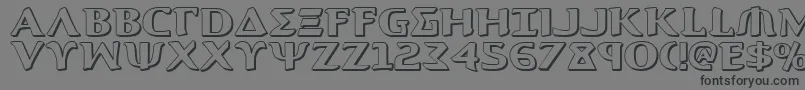 Aegis13D-Schriftart – Schwarze Schriften auf grauem Hintergrund