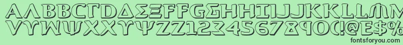 Aegis13D Font – Black Fonts on Green Background