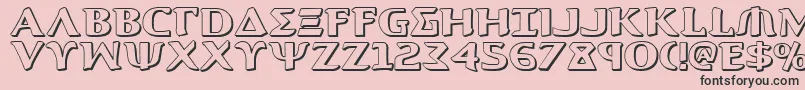 Aegis13D Font – Black Fonts on Pink Background