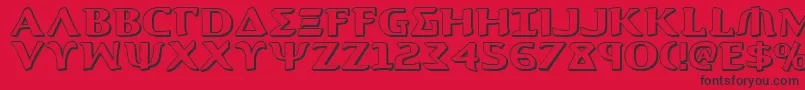 Aegis13D Font – Black Fonts on Red Background