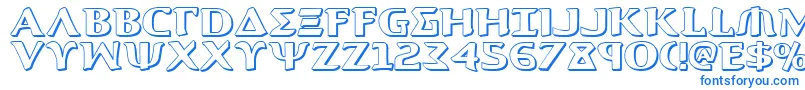 Aegis13D Font – Blue Fonts on White Background