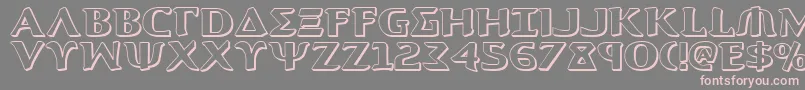 Aegis13D Font – Pink Fonts on Gray Background