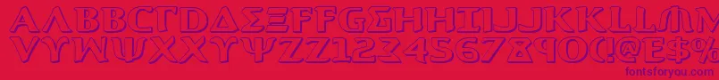 Aegis13D Font – Purple Fonts on Red Background