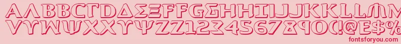 Aegis13D Font – Red Fonts on Pink Background