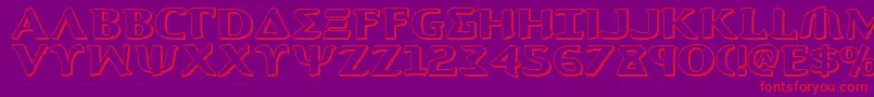 Aegis13D Font – Red Fonts on Purple Background