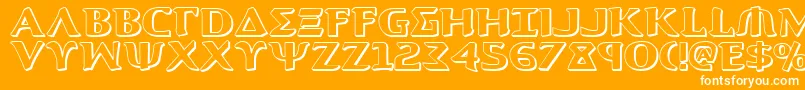 Aegis13D Font – White Fonts on Orange Background