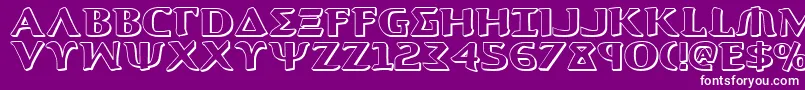 Aegis13D Font – White Fonts on Purple Background