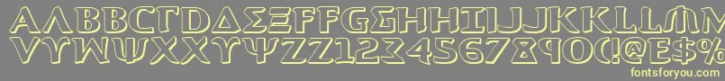 Aegis13D Font – Yellow Fonts on Gray Background