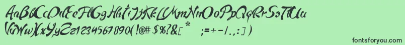 Andriko Font – Black Fonts on Green Background