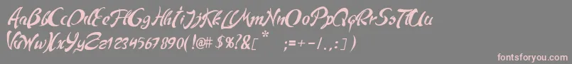 Andriko Font – Pink Fonts on Gray Background