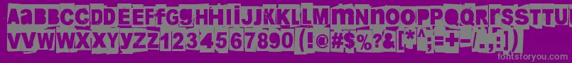 Blankblizzkrieg Font – Gray Fonts on Purple Background