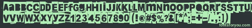 Blankblizzkrieg Font – Green Fonts on Black Background