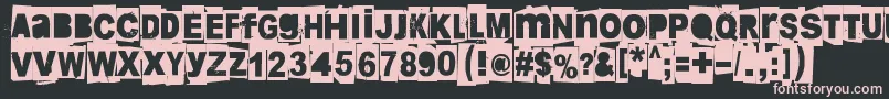 Blankblizzkrieg Font – Pink Fonts on Black Background