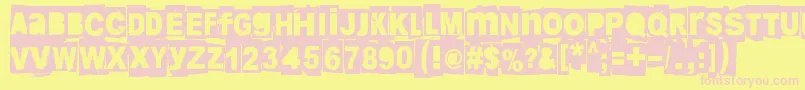 Blankblizzkrieg Font – Pink Fonts on Yellow Background