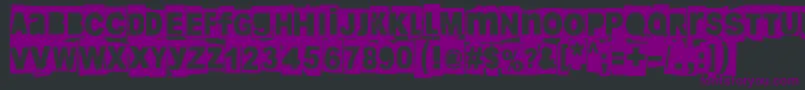 Blankblizzkrieg Font – Purple Fonts on Black Background