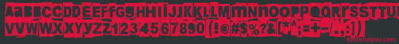 Blankblizzkrieg Font – Red Fonts on Black Background