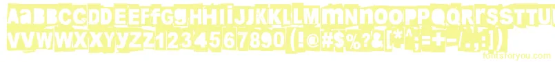 Blankblizzkrieg Font – Yellow Fonts on White Background