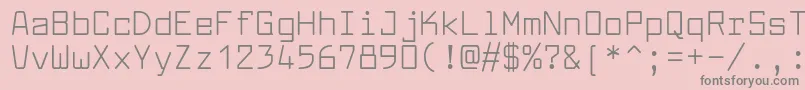 フォントLarabiefontRg – ピンクの背景に灰色の文字