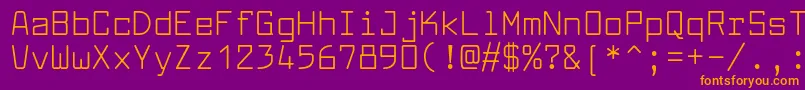 LarabiefontRg Font – Orange Fonts on Purple Background