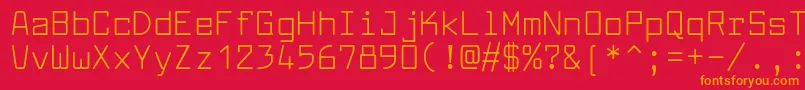LarabiefontRg Font – Orange Fonts on Red Background