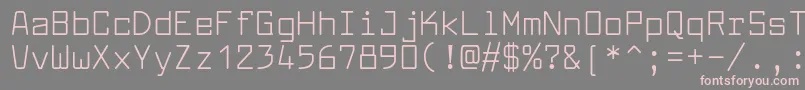 フォントLarabiefontRg – 灰色の背景にピンクのフォント