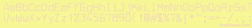 LarabiefontRg Font – Pink Fonts on Yellow Background