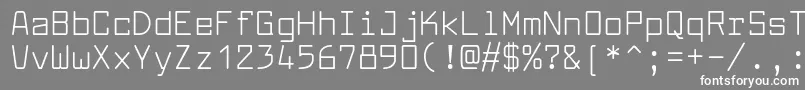 フォントLarabiefontRg – 灰色の背景に白い文字