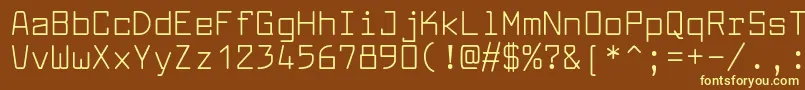 Шрифт LarabiefontRg – жёлтые шрифты на коричневом фоне