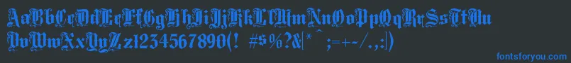 Middst Font – Blue Fonts on Black Background