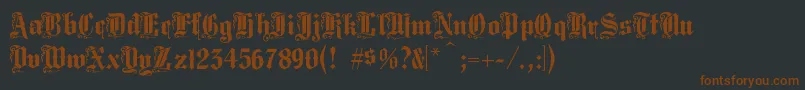 Middst Font – Brown Fonts on Black Background