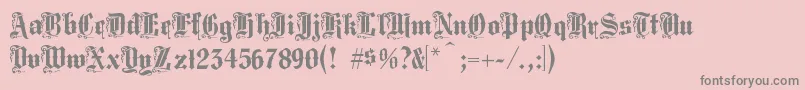 Middst Font – Gray Fonts on Pink Background