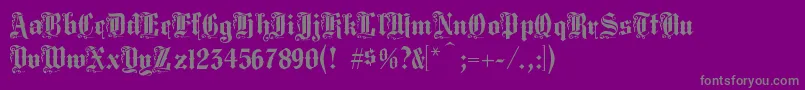 Middst Font – Gray Fonts on Purple Background