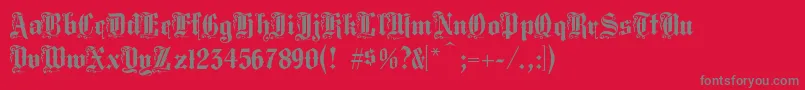 Middst Font – Gray Fonts on Red Background