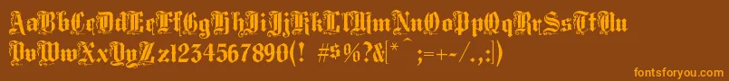 Middst Font – Orange Fonts on Brown Background
