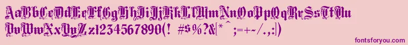 Middst Font – Purple Fonts on Pink Background