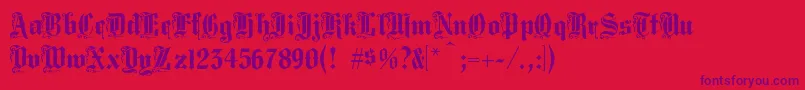 Шрифт Middst – фиолетовые шрифты на красном фоне